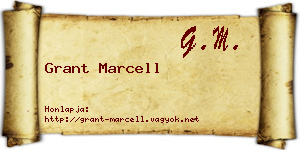 Grant Marcell névjegykártya
